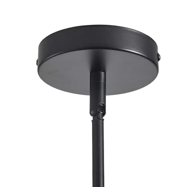 aiwen Modern 7.28 in. 1-Light Black Pendant Light Fixtures