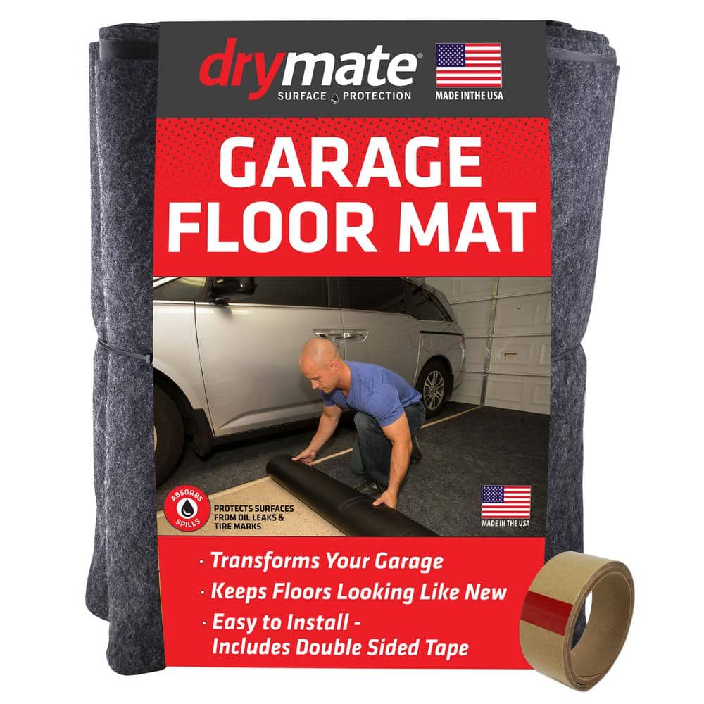 Drymate Garage Floor Mat 7 ft. 4 in. W x 20 ft. L Charcoal Commercial