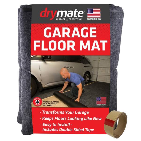 Drymate Garage Floor Mat 7 ft. 4 in. W x 20 ft. L Charcoal Commercial