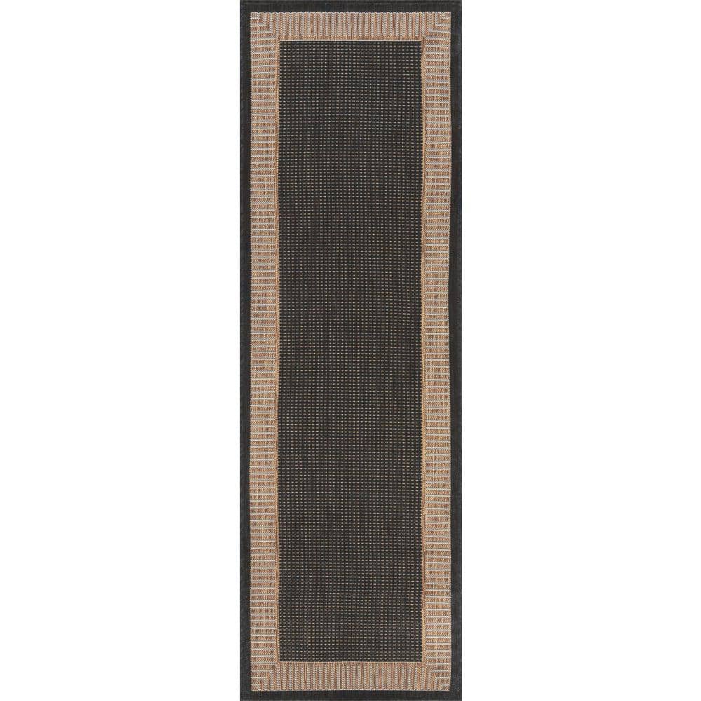 Reviews for Tayse Rugs Eco Striped Border Gold 2 ft. x 8 ft. Indoor