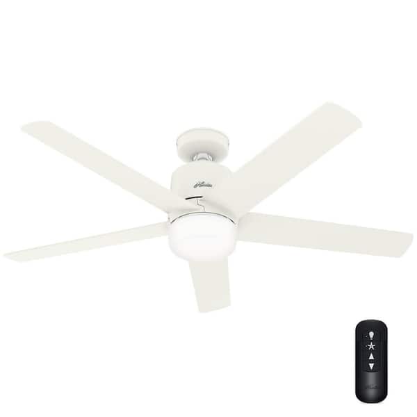 Indoor Matte White Smart Ceiling Fan, How To Install Remote Control On Hunter Ceiling Fan