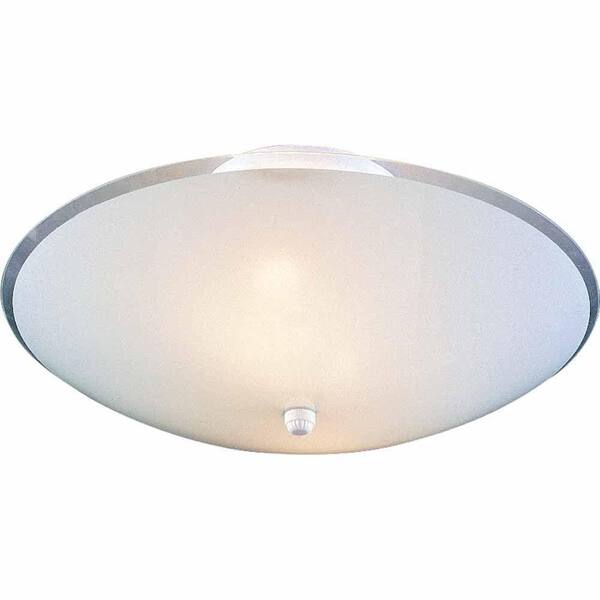 Filament Design Naida 3-Light White Semi-Flush Mount with White Glass