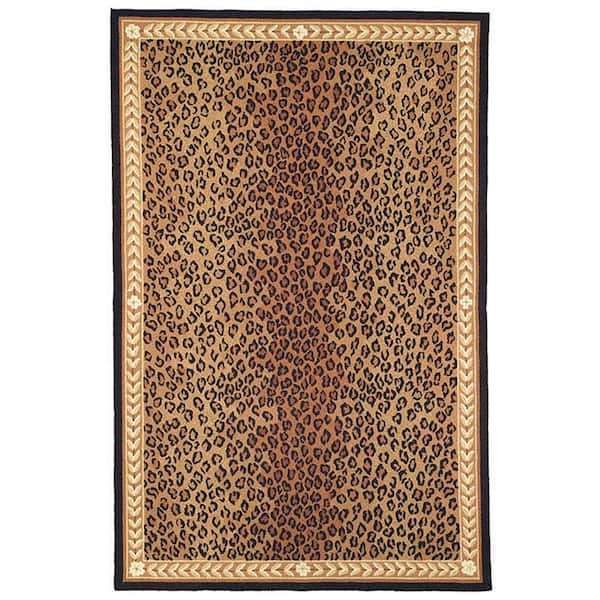 SAFAVIEH Chelsea Black/Brown 6 ft. x 9 ft. Animal Print Area Rug