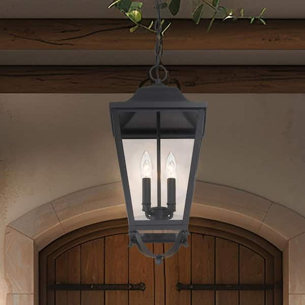 Minka-Lavery - 73237-738 - Four Light Outdoor Chain Hung - Peale Street - Sand Coal and Vermeil Gold