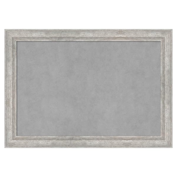 Amanti Art Angled Silver 27 in. x 19 in. Framed Magnetic Board