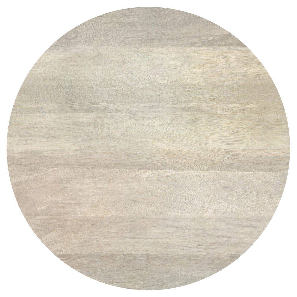 Finchley White Wash Solid Mango Wood Round Side Table