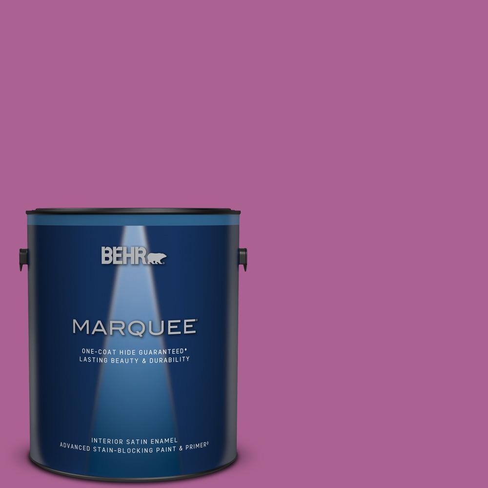 1 gal. #680B-6 Exotic Bloom Satin Enamel Interior Paint & Primer