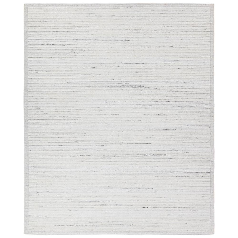 Jaipur Living Vayda 9 ft. x 12 ft. Ivory/Gray Solid Handmade Indoor