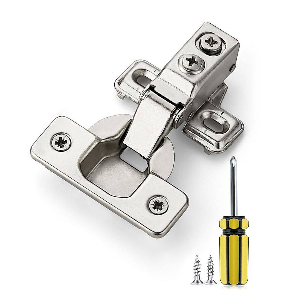 20 Pack Soft Close 105° Short Arm Concealed Hinges for 1/2 in. Overlay Face Frame Cabinet Doors Brushed Nickel price history on PriceWatchPro