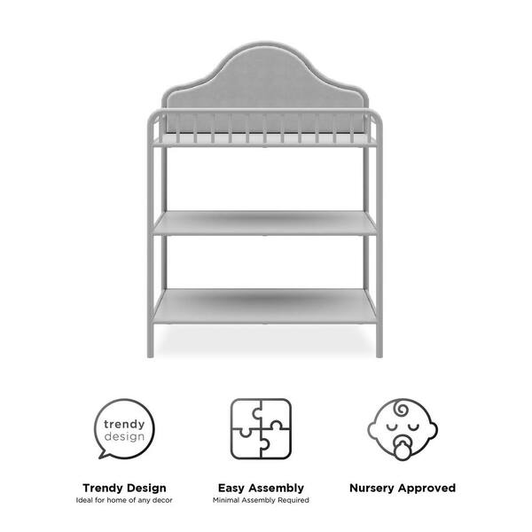 black metal changing table