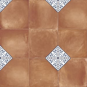 Sentier des Ocres Deco 7-7/8 in. x 7-7/8 in. Porcelain Floor and Wall Tile (7.2 sq. ft./Case)