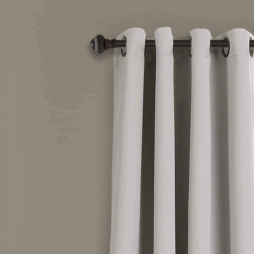 Light Gray Polyester Blackout Grommet Window Panels 52"W x 45"L