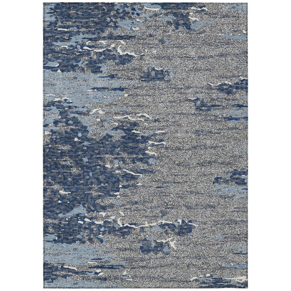 Chantille Machine Washable Indoor/Outdoor Abstract ACN2987 Navy 8 ft. x 10 ft. Area Rug price history on PriceWatchPro