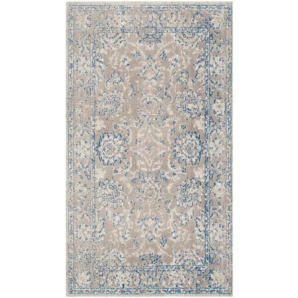 SAFAVIEH Patina Taupe/Blue 3 ft. x 5 ft. Border Area Rug