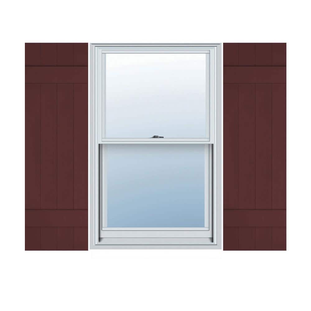 14 in. x 36 in. Lifetime Vinyl TailorMade Four Board Joined Board and Batten Shutters Pair Bordeaux price history on PriceWatchPro
