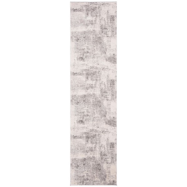 SAFAVIEH Invista Grey/Ivory 2 ft. x 8 ft. Geometric Abstract Runner Rug