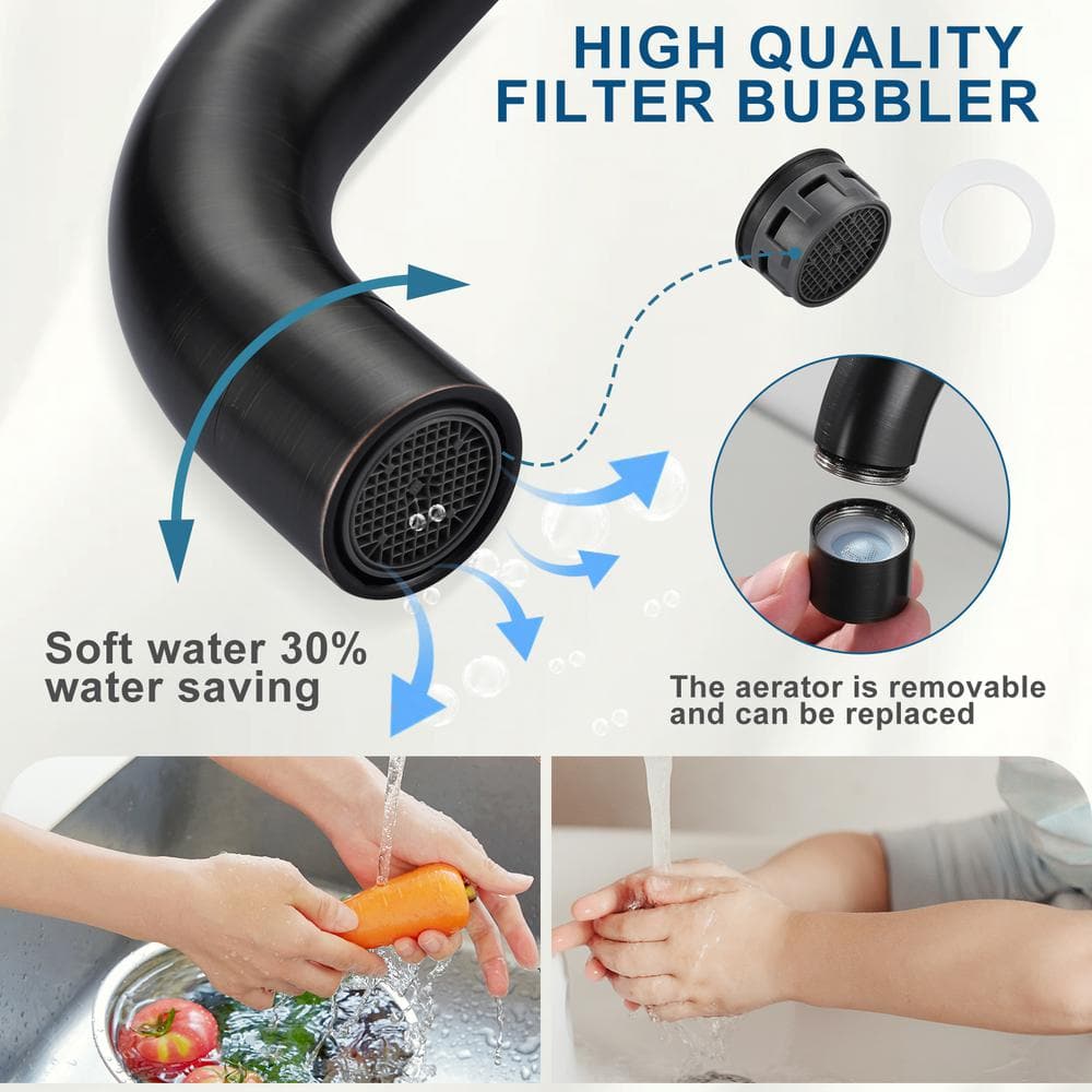 Oil Rubbed Bronze Single Handle Stainless Steel Bar Faucet