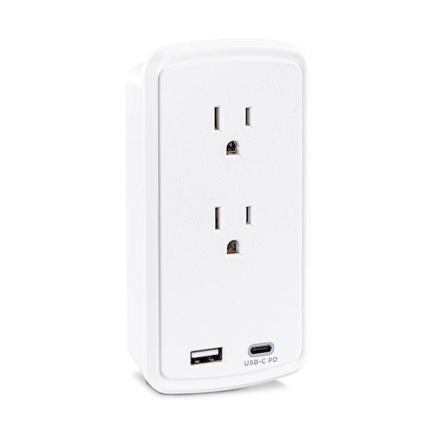 CyberPower 10X CyberPower 2-Outlet Surge Protector USB-A USB-C Wall Tap New 