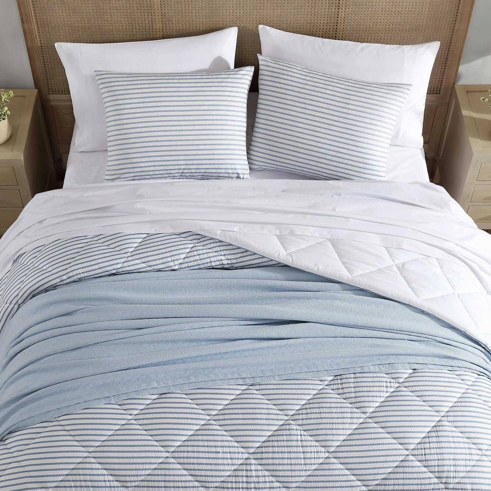 Navy Dusk Twin Reversible Microfiber Comforter Set