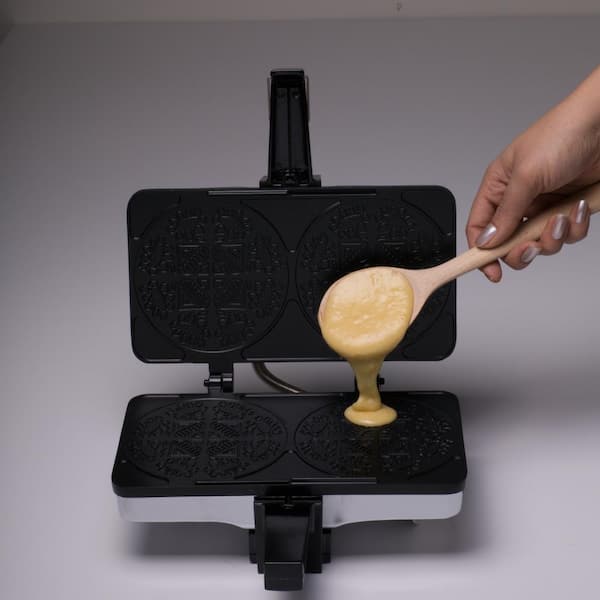 MasterChef Pizzelle Maker - Non-stick Electric Cookie Baker Press