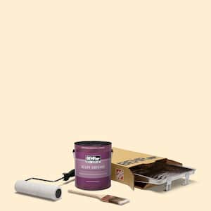 1 gal. #YL-W03 Honied White Extra Durable Eggshell Enamel Interior Paint and 5-Piece Wooster Set All-in-One Project Kit