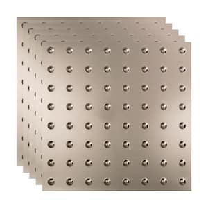 Dome 2 ft. x 2 ft. Brushed Nickel Lay-In Vinyl Ceiling Tile ( 20 sq.ft. )