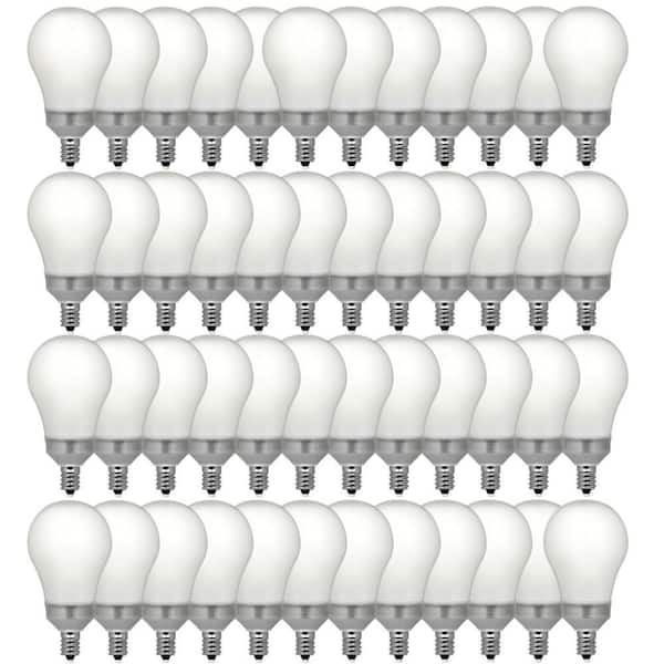 Feit Electric 40-Watt Equivalent A15 Candelabra Dimmable Filament CEC White LED Ceiling Fan Light Bulb, Soft White (48-Pack)