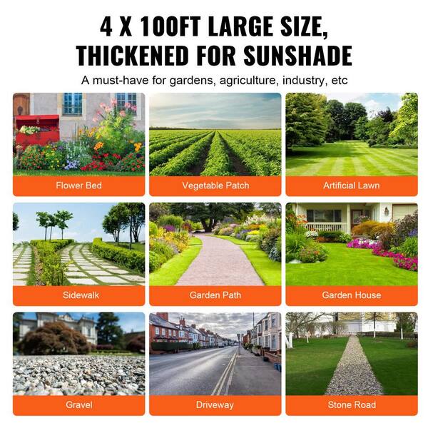 Professional 5oz Geotextile Weed Barrier Fabric - Heavy Duty 6x100ft Landscape Fabric For Gardening