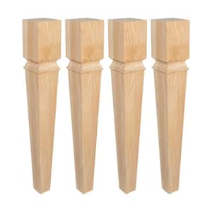 35-1/2 in. x 5 in. Unfinished North American Solid Hardwood Kitchen Island Leg (Pack of 4)
