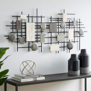Modern Metal and Wood Dimensional Wall Art (48 in. W x 22 in. H)
