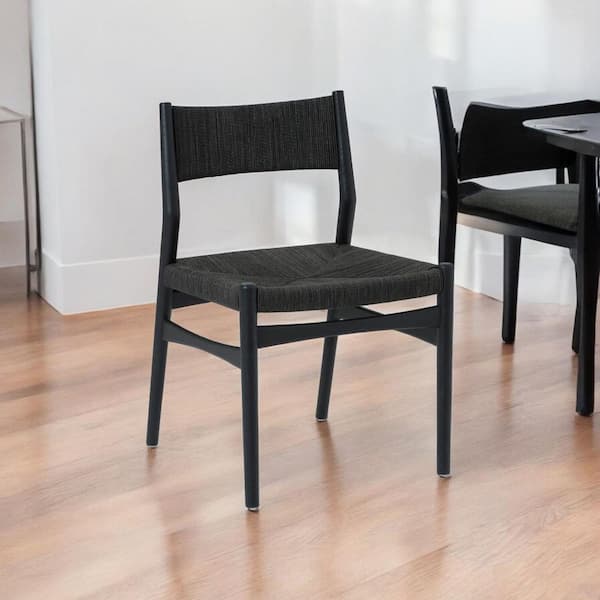Brown and Black Wood 43 in. Pedestal Dining Table Seats 4