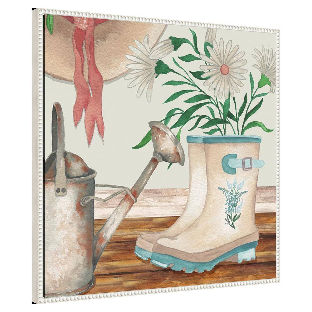 Amanti Art Cottage Scene II Daisy by Elizabeth Medley Canvas Wall Art Print Framed 30 x 30-in.