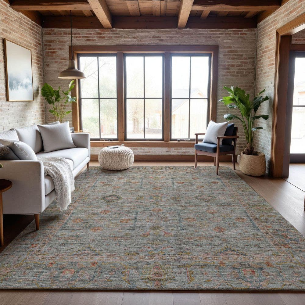 Mayfield Premium Machine Washable Abstract AMF1136 Taupe 9 ft. x 12 ft. Area Rug price history on PriceWatchPro