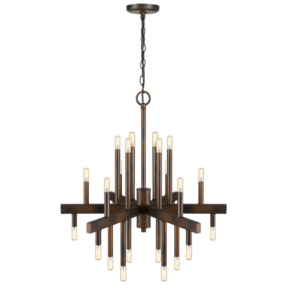 Fallon 24-Light Oil-Rubbed Bronze Geometric Chandelier