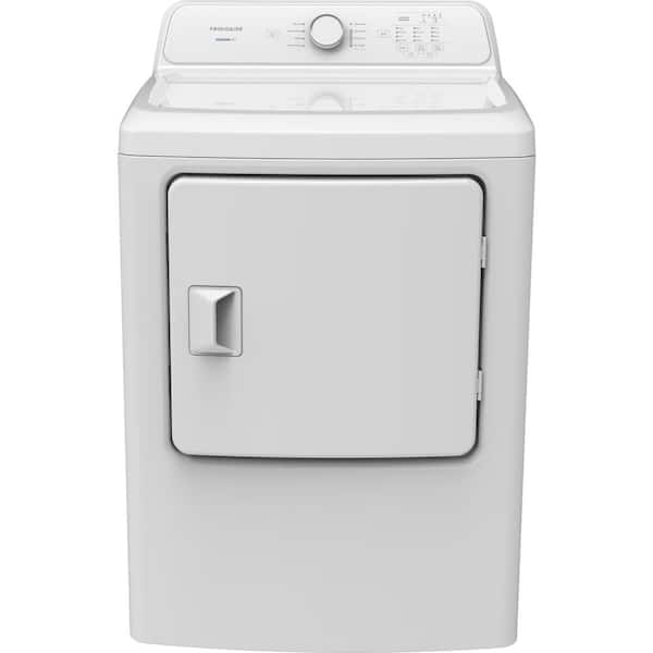 7 cu. ft. Front Load Electric Dryer in White with 8 Dry Cycles