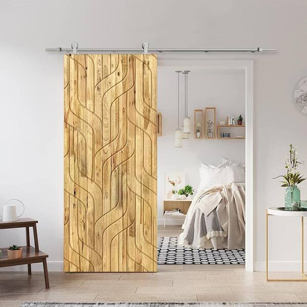 30 x 80 Wood Barn Door, Sliding Barn Door with All Hardware Kit