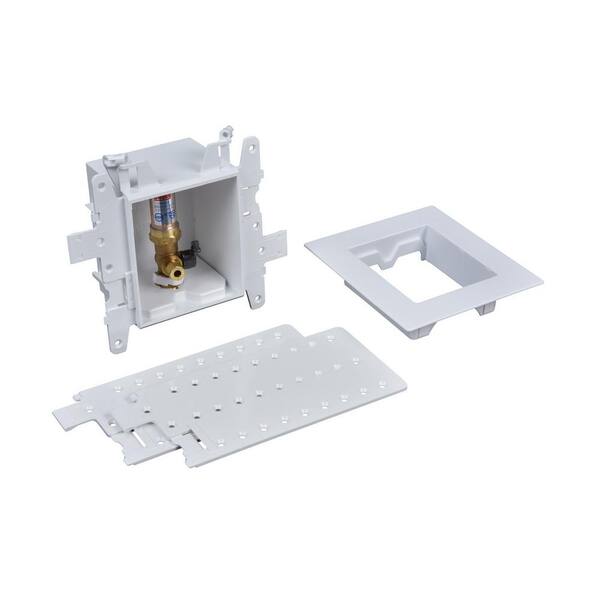 OATEY Moda 1/2 in. Brass PEX1960 Compression Ice Maker Outlet Box with Water Hammer Arrestor 37691