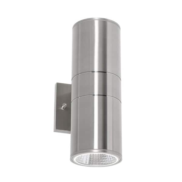 AFX Everly 2-Light Satin Nickel Wall Sconce with Metal Shade