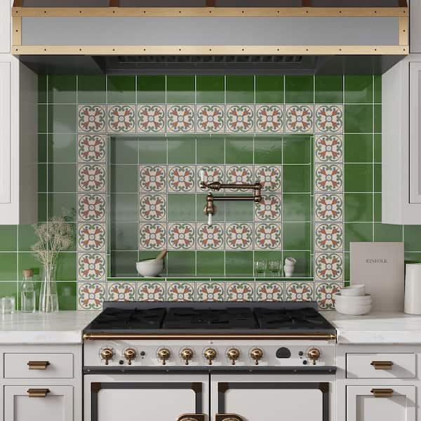 Terralis 0.6 in. x 12 in. Glossy Forest Green Porcelain Bullnose Trim Wall and Floor Tile (0.5 sq. ft./Case) 10-Pack