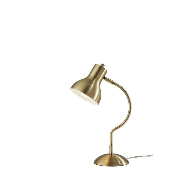 Simplee Adesso Elmhurt 17 in. Antique Brass Table Lamp