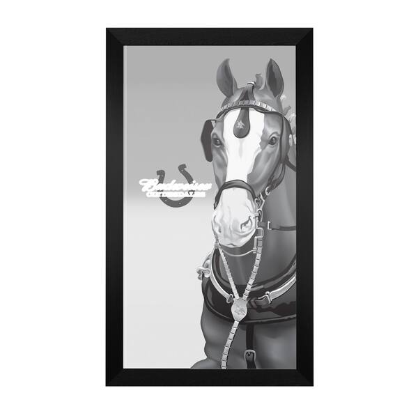 Budweiser Clydesdale Black 26 in. W x 15 in. H Wood Black