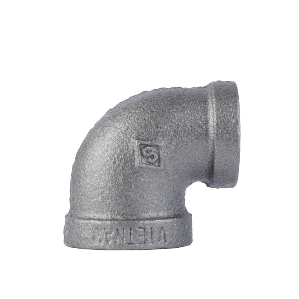 STZ 1/2 in. x 3/8 in. Black Iron 90 Degree Reducing Elbow Fitting