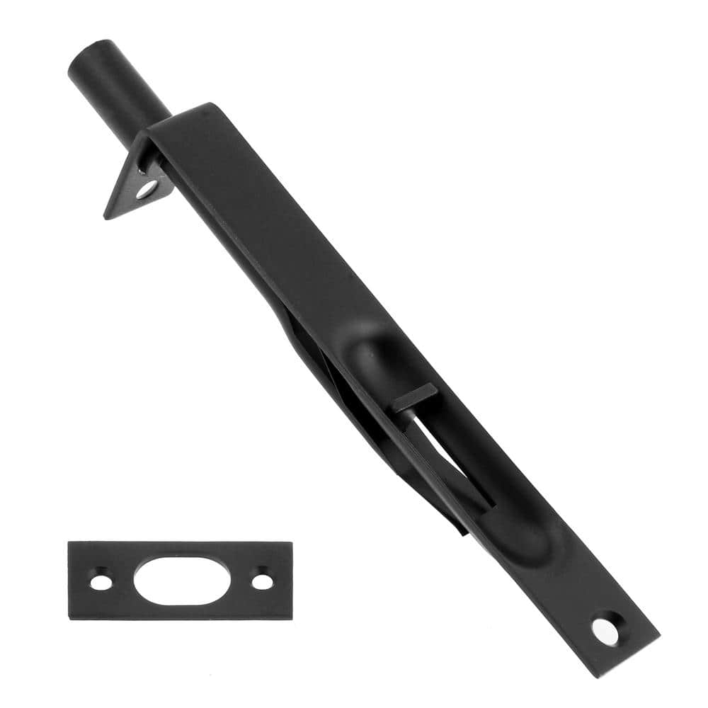 UPC 879913000045 product image for 6 in. Solid Brass Flush Bolt with Square End in Matte Black | upcitemdb.com