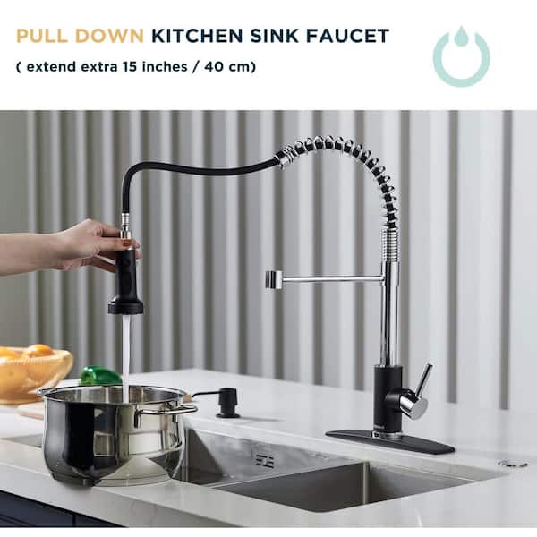 Kitchen Sink Faucet With Deck Plate