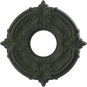 10 in. O.D. x 3-1/2 in. I.D. x 3/4" P Attica Thermoformed PVC Ceiling Medallion in UltraCover Satin Hunt Club Green