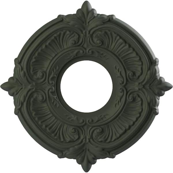 10 in. O.D. x 3-1/2 in. I.D. x 3/4" P Attica Thermoformed PVC Ceiling Medallion in UltraCover Satin Hunt Club Green