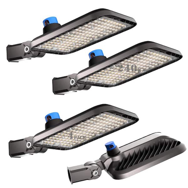 36000 Lumen Dusk to Dawn 240-Watt LED Parking Lot Light, 1000-Watt Equivalent Slip Fit Mount LED Street Light (4-Pack)