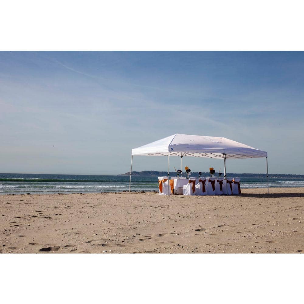 White Adjustable Steel Frame 20x10 ft Instant Canopy Shelter