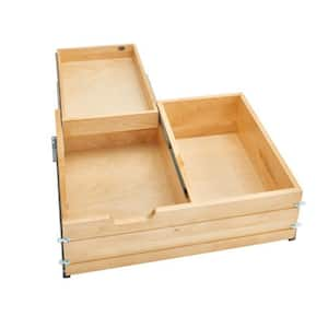 8 in. H x 27 in. W x 22.18 in. D Wooden Deep Drawer Organizer with Soft-Close