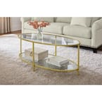 Home Decorators Collection Bella Large Oval Gold Metal and Glass